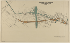 217373 Plattegrond van de om te leggen Leidseweg en omgeving te Utrecht.N.B. Het plan is in feite een voorloper voor de ...